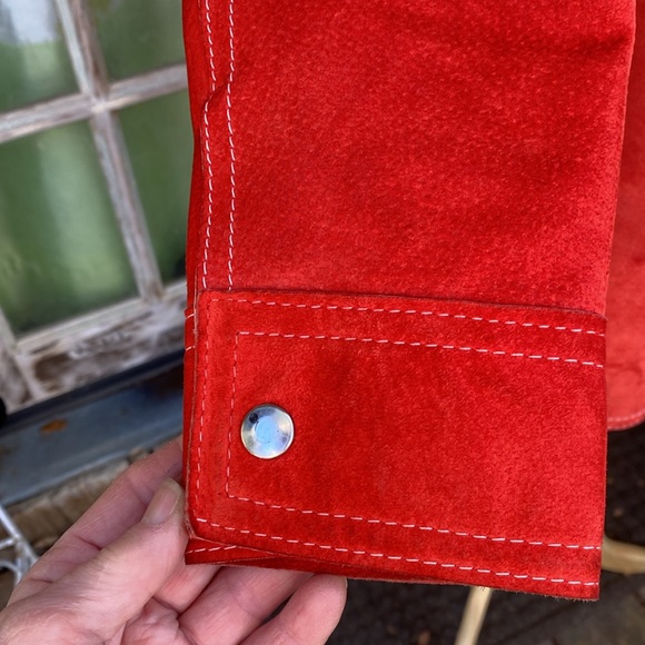 Vintage Suede Snap Closure Shirt Jac sz S/M - Picture 5 of 8